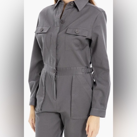 Max Studio Charcoal Tab Sleeve Utility Jumpsuit. New, with tags. - Picture 5 of 12